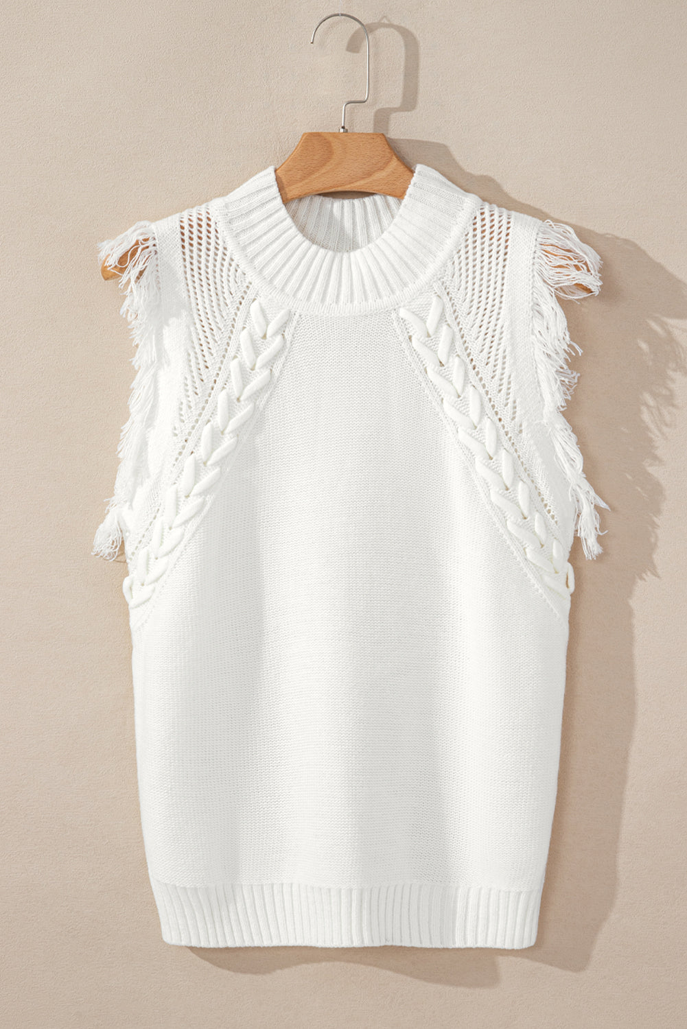 Sleeveless Mock Neck Sweater Vest