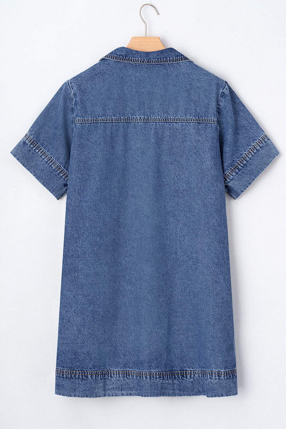 Collared Denim Mini Dress