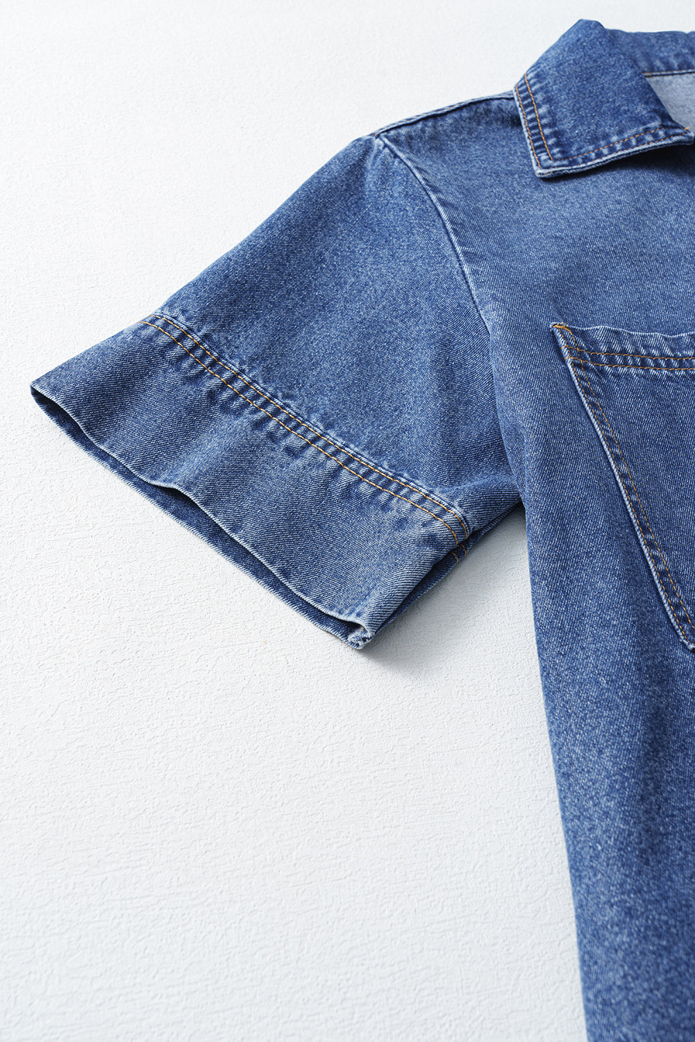 Collared Denim Mini Dress