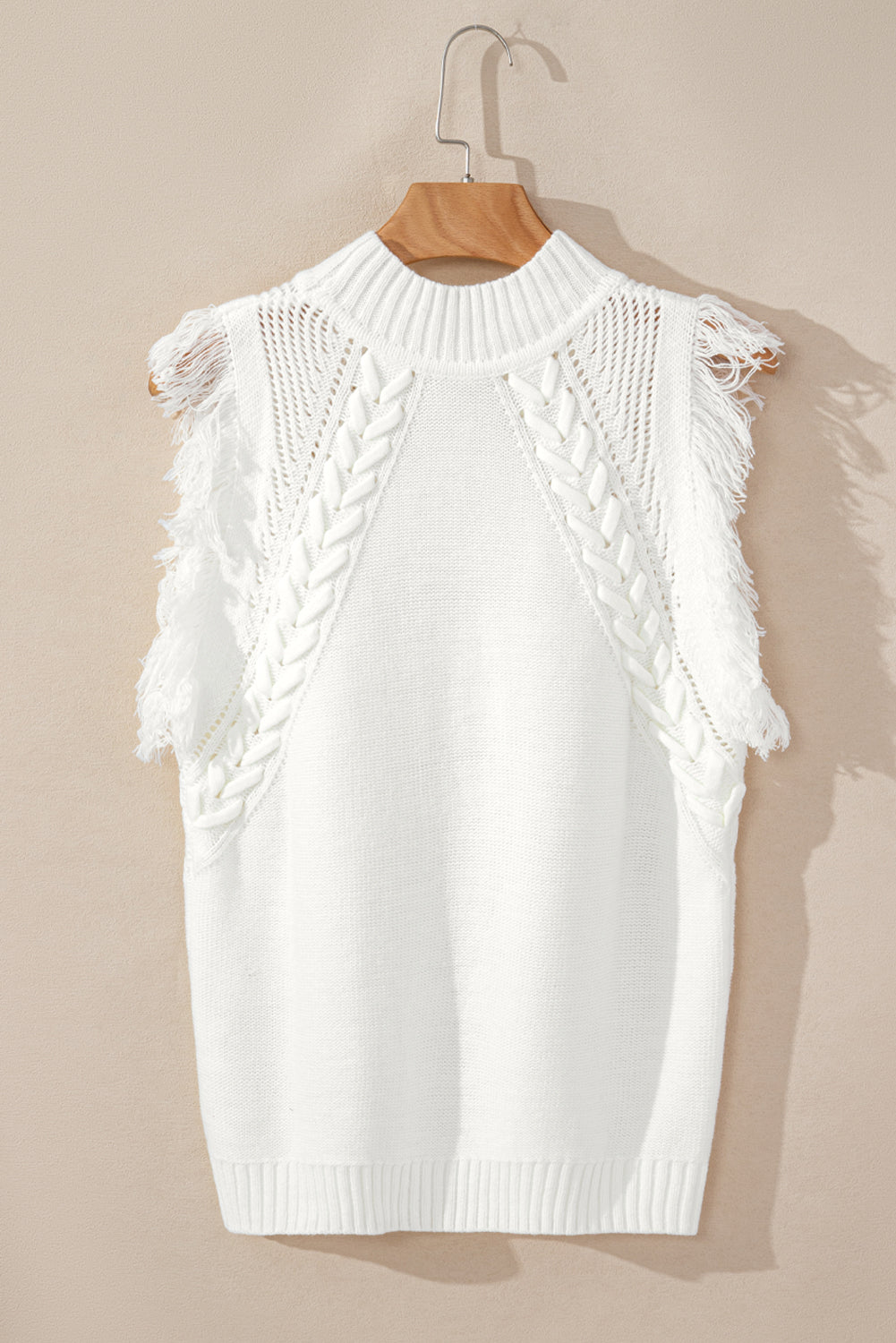 Sleeveless Mock Neck Sweater Vest