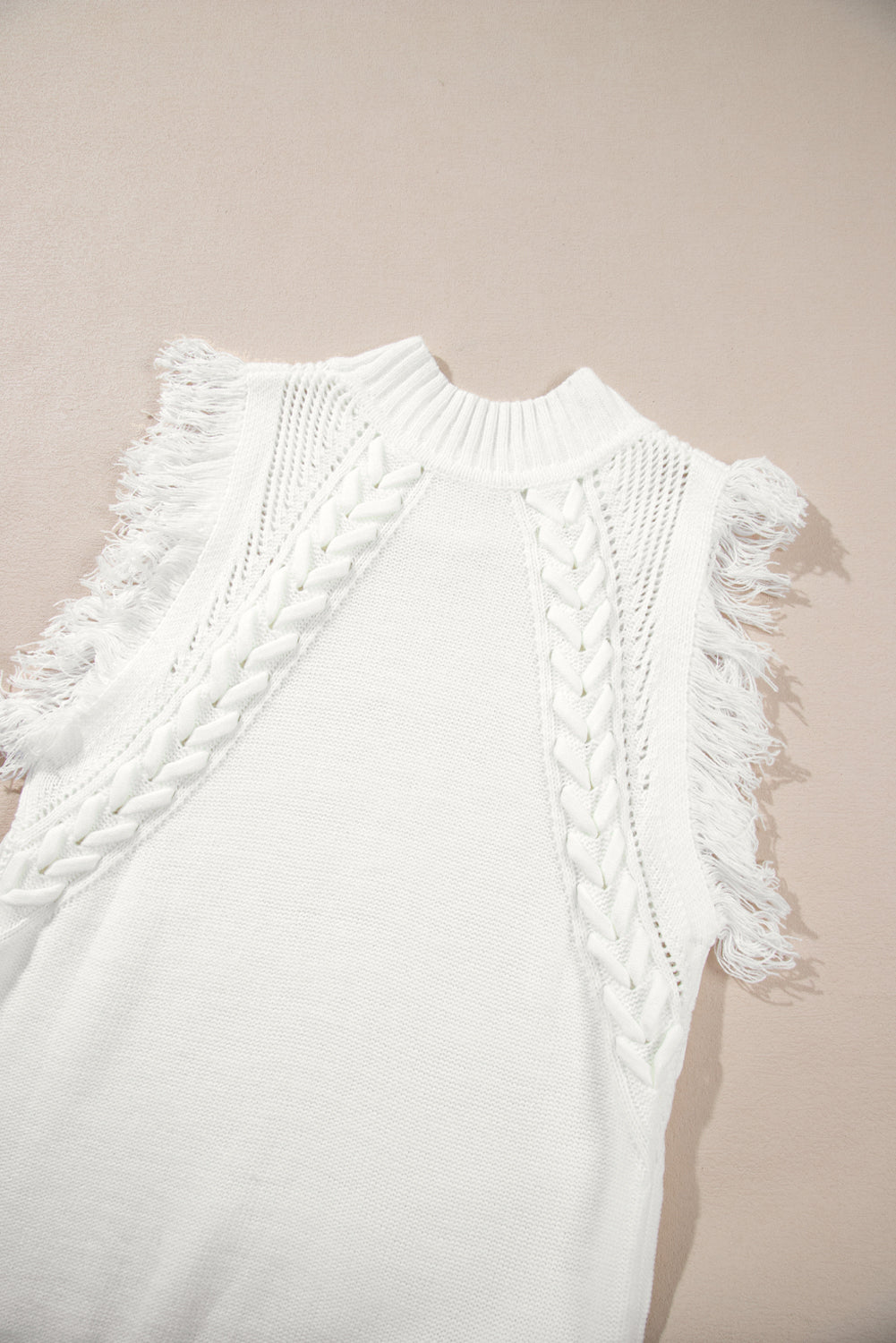 Sleeveless Mock Neck Sweater Vest